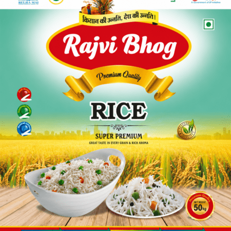 Rajvi Bhog Super Premium Rice export-quality irradiated rice 50 KG bag