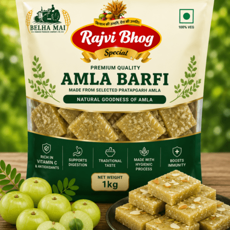 Rajvi Bhog Amla Barfi premium Indian gooseberry sweet 1 KG pack