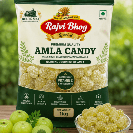 Rajvi Bhog Amla Candy premium Indian gooseberry candy 1 KG pack