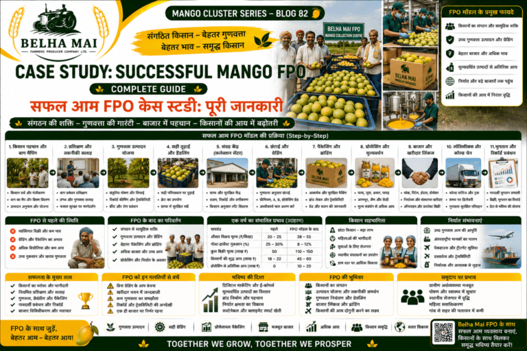 Successful mango FPO case study with farmer aggregation grading packaging and buyer linkage