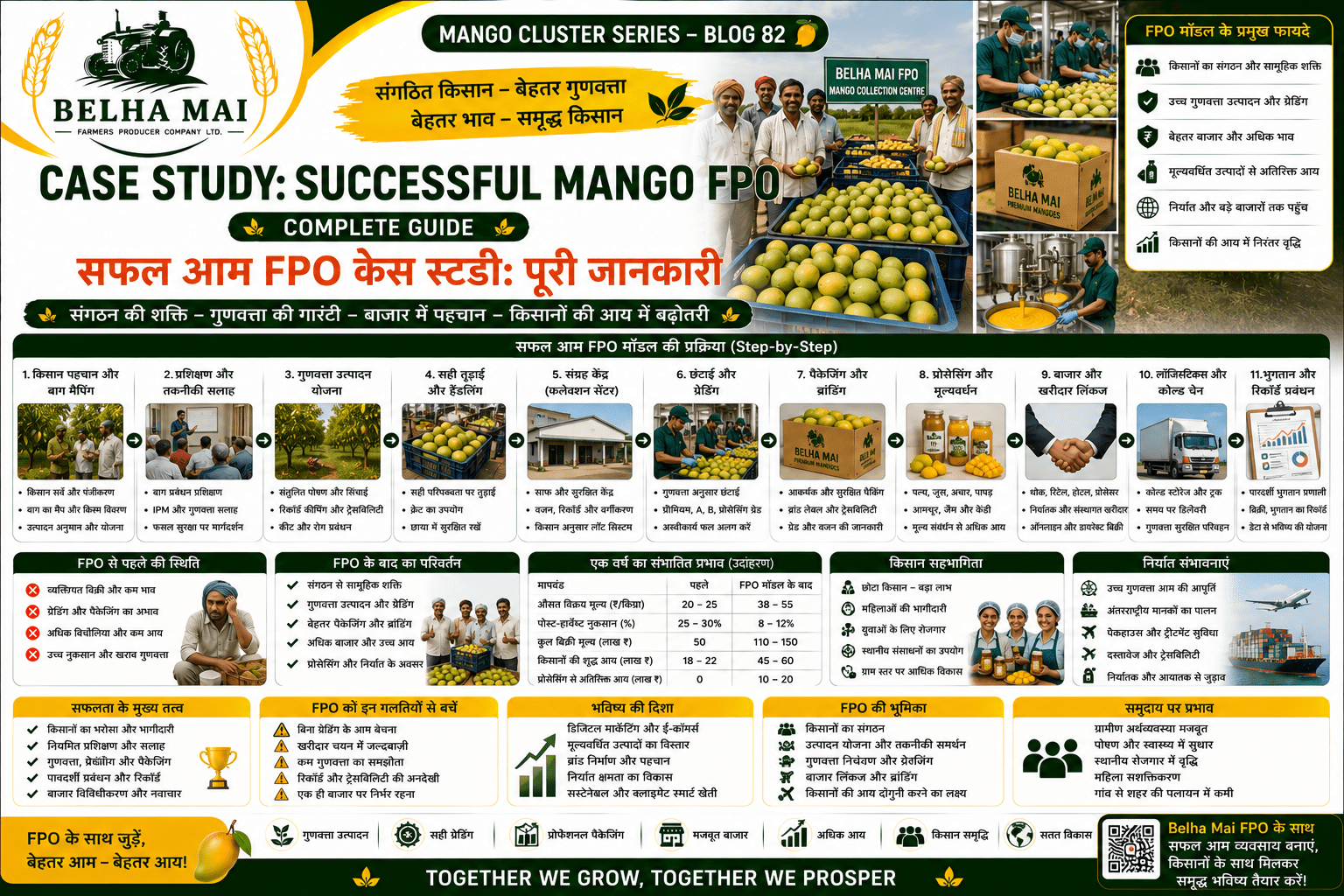 Successful mango FPO case study with farmer aggregation grading packaging and buyer linkage