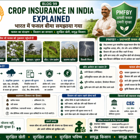 Crop insurance in India explained with PMFBY, crop loss, drought, flood, pest attack, claim process and FPO support