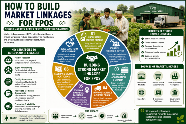 how to build market linkages for fpos infographic