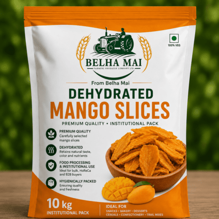 Rajvi Bhog Dehydrated Mango Slices 10 kg institutional pouch with dried mango slices