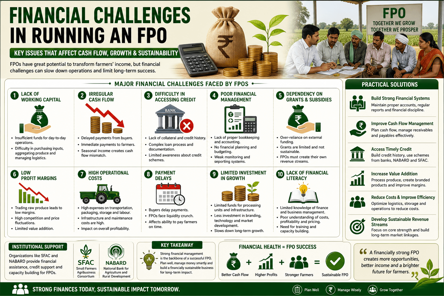 financial challenges in running an fpo infographic