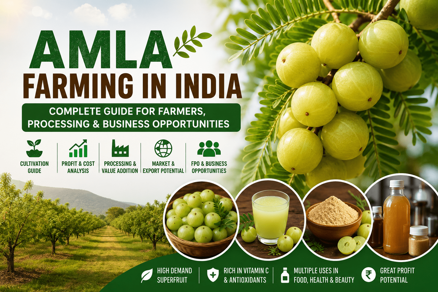 amla farming in india infographic