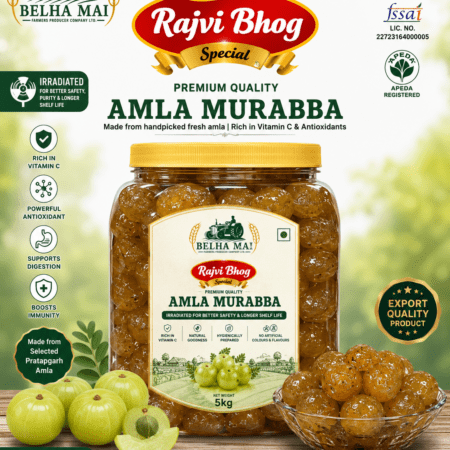 Rajvi Bhog Amla Murabba premium Indian gooseberry preserve 5 KG jar