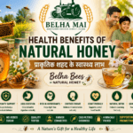 Health benefits of natural honey with Belha Bees Natural Honey and Belha Mai FPO logo