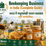 Beekeeping business in India complete guide with Belha Bees Natural Honey and Belha Mai FPO logo