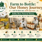 Farm to bottle honey journey of Belha Bees Natural Honey with Belha Mai FPO logo