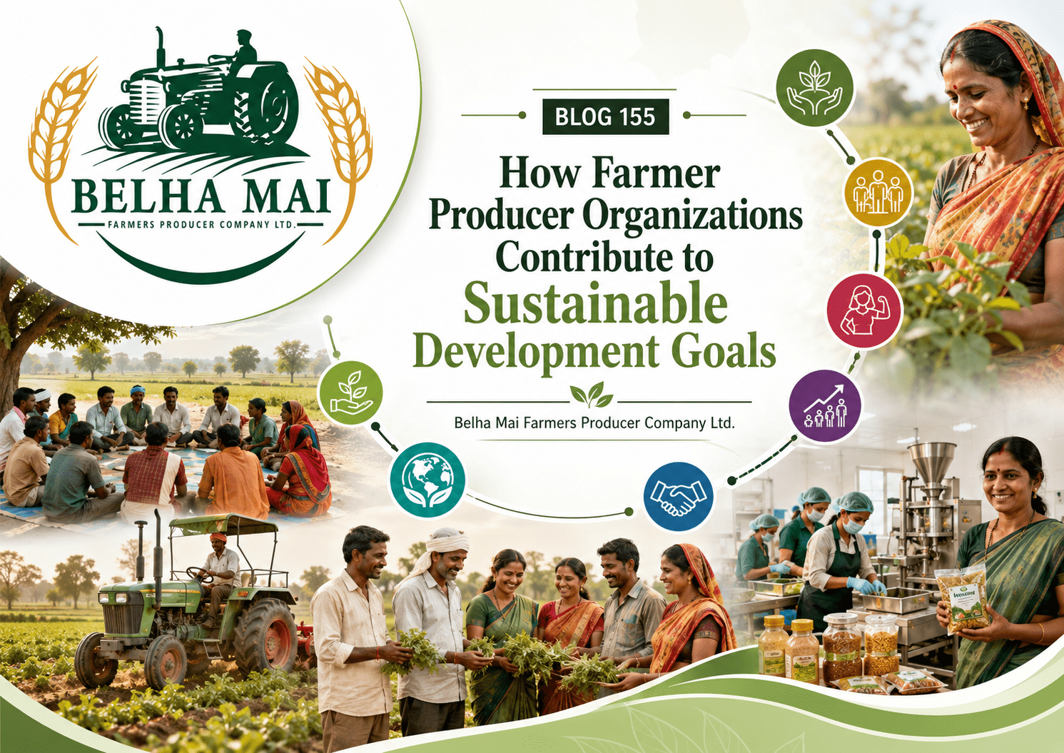 How Farmer Producer Organizations contribute to Sustainable Development Goals through rural development, women empowerment, sustainable agriculture, and partnerships