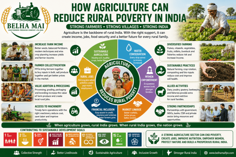 How Agriculture Can Reduce Rural Poverty in India through farmer income, sustainable farming, value addition, rural jobs, women empowerment, and market linkages