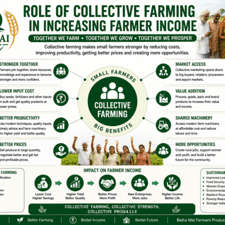 Role of Collective Farming in Increasing Farmer Income through shared resources, lower costs, better markets, value addition, and FPO-led growth