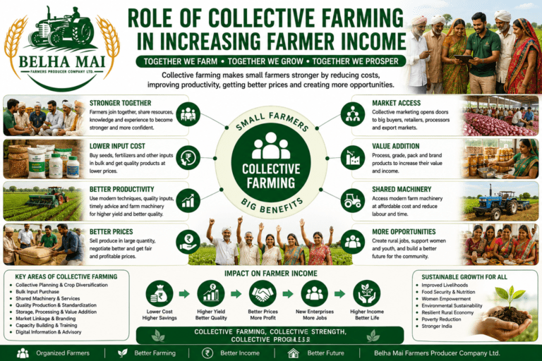 Role of Collective Farming in Increasing Farmer Income through shared resources, lower costs, better markets, value addition, and FPO-led growth