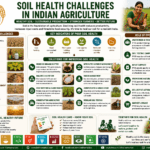 Soil Health Challenges in Indian Agriculture including declining organic carbon, nutrient imbalance, erosion, water stress, chemical overuse, and FPO-led sustainable solutions