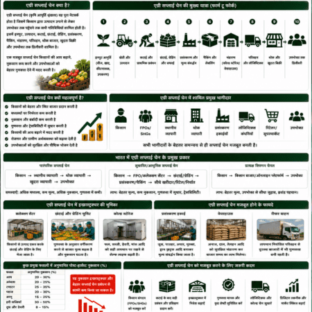 Agri supply chains in India from farmers to consumers with FPO, storage, processing, transport and Belha Mai FPO logo