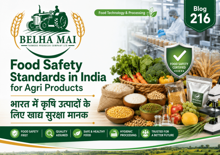Food Safety Standards in India for agri products by Belha Mai FPO