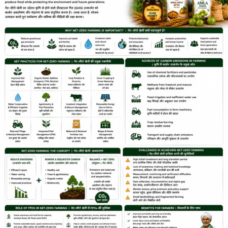 Net-zero farming concept and challenges for farmers FPOs and sustainable agriculture by Belha Mai FPO