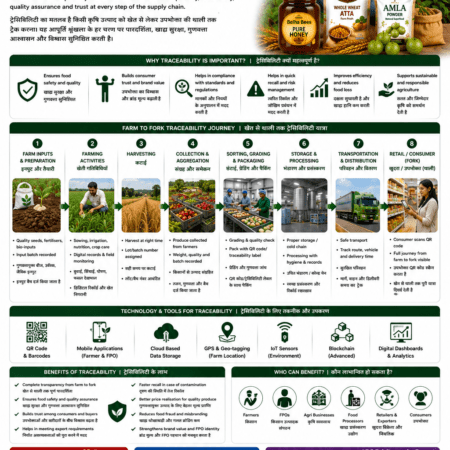 Traceability in agriculture from farm to fork for farmers FPOs and food businesses by Belha Mai FPO