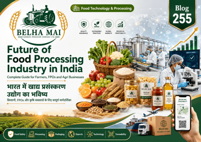 Food Processing Industry in India complete guide for farmers FPOs and agri businesses by Belha Mai FPO