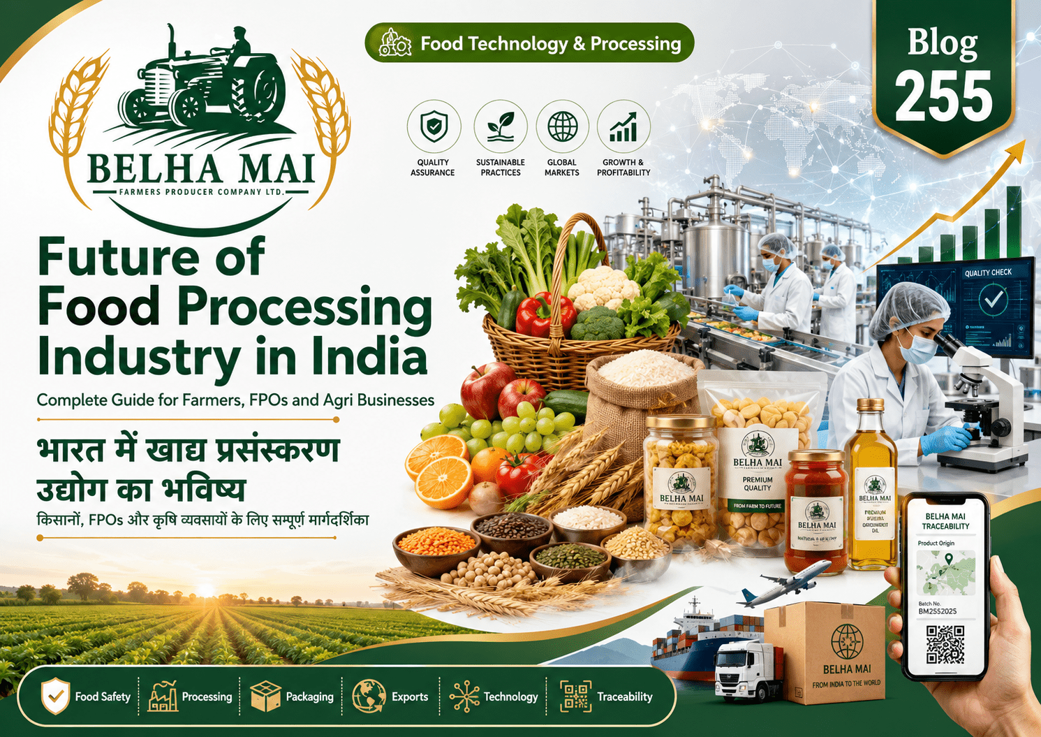Food Processing Industry in India complete guide for farmers FPOs and agri businesses by Belha Mai FPO